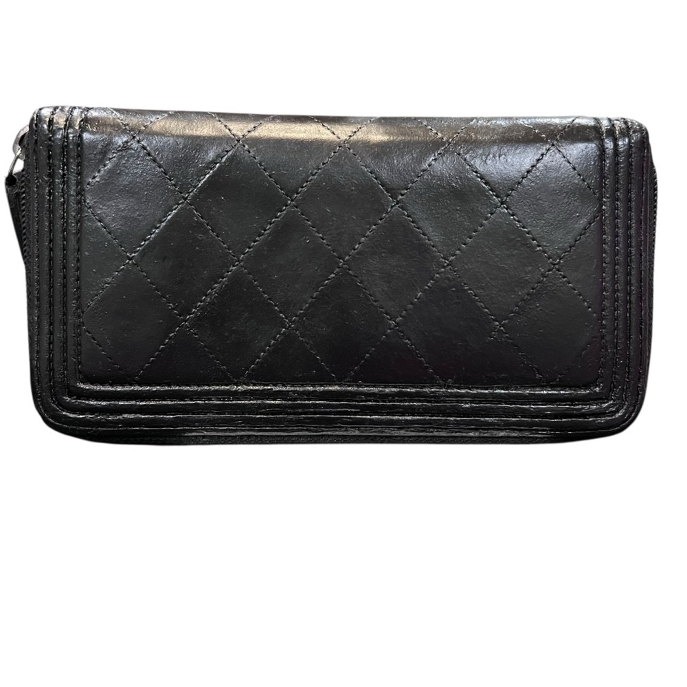 CHANEL Black Boy  Leather Wallet - Picture 8 of 10